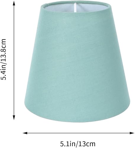Miniatura 3 de Uonlytech Pantalla de tela con clip en la bombilla, pantalla de tela de barril, cubierta protectora para lámpara de mesa, lámpara de araña, lámpara