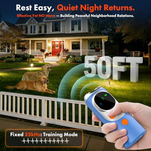 Anti Barking Device for Dogs, 2026 Upgraded LED Screen 50FT 3X Dog Trainer Ultrasonic Dog Bark Deterrent Devices Outdoor, No Bark Stopper for Neighbors Dog Barking Silencer, Bark Button for Dog - Image 4