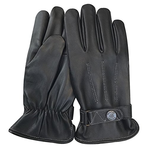 Gants en cuir d'agneau homme pour éviter les mains froides et glissantes au volant
