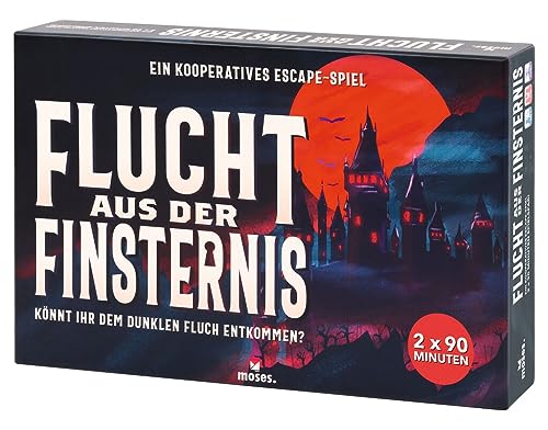 moses. Flucht aus der Finsternis - EIN kooperatives Horror Escape-Spiel, interaktive Escape-Action in gruseliger Atmosphäre, 2 x 90 Minuten Spielspaß, Exit Game für 1-6 Personen ab 14 Jahre