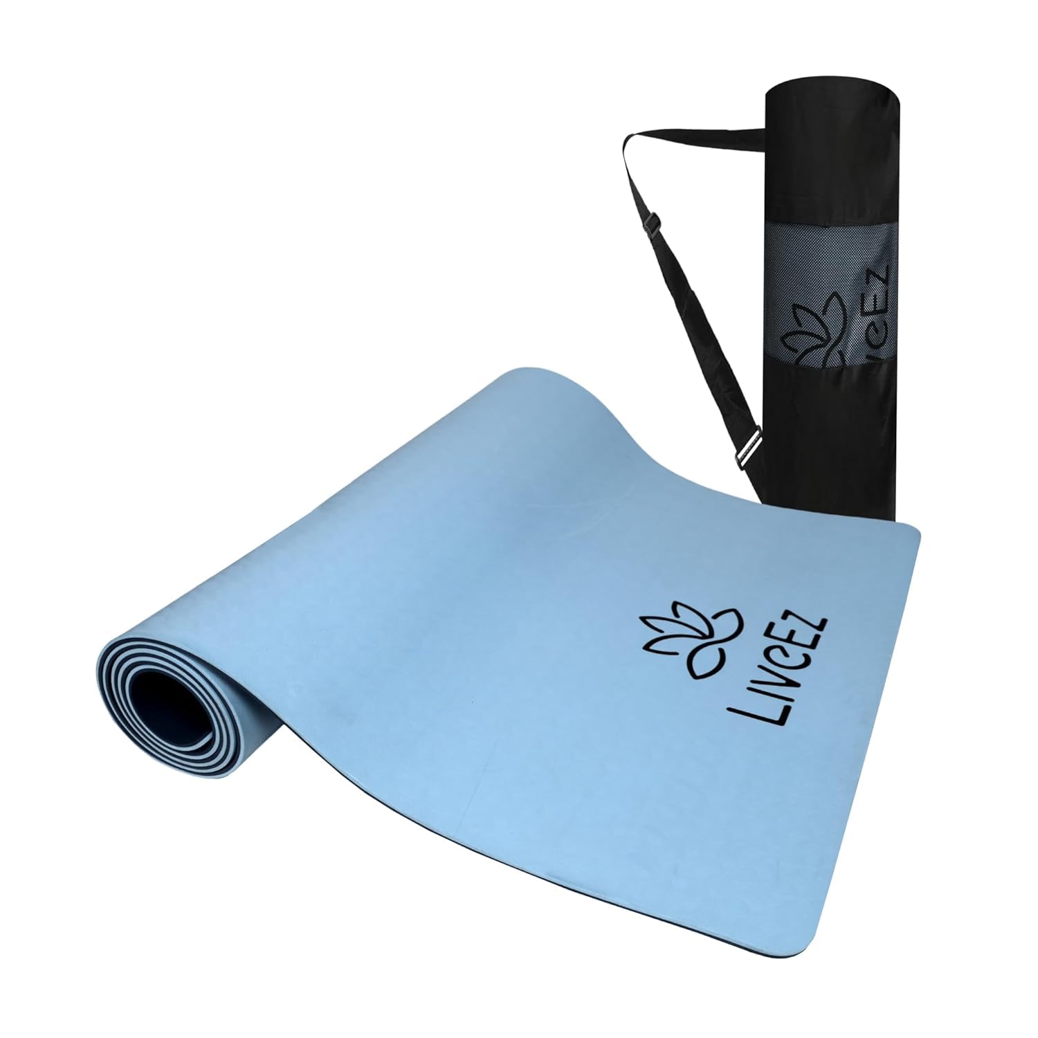 LiveEZ Anti-Skid Lightweight with perfect grip EVA Yoga Mat for Men and Women with Strap-image-12
