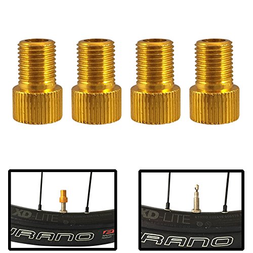 Forest Byke Company Set of 4 Bicycle Presta Valve Adapters for Road, Mountain