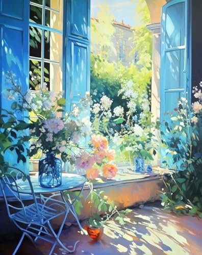 Artmaple Paint by Number for Adults Beginner Students Canvas ONLY,Ideal Gift Choice for Festival, DIY Acrylic Painting Kit for Room Decor (Secret Garden 16x20)