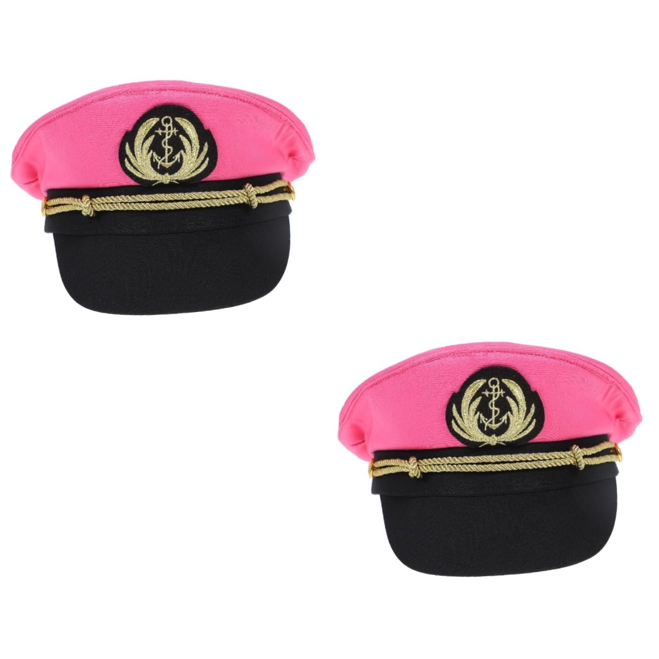 GALPADA 2pezzi Cappello Da Marinaio Ricamato Cotone Per Festa Di Halloween e Performance Cappello Per Costume Da Per Adulti Accessorio Nautico Elegante e Traspirante