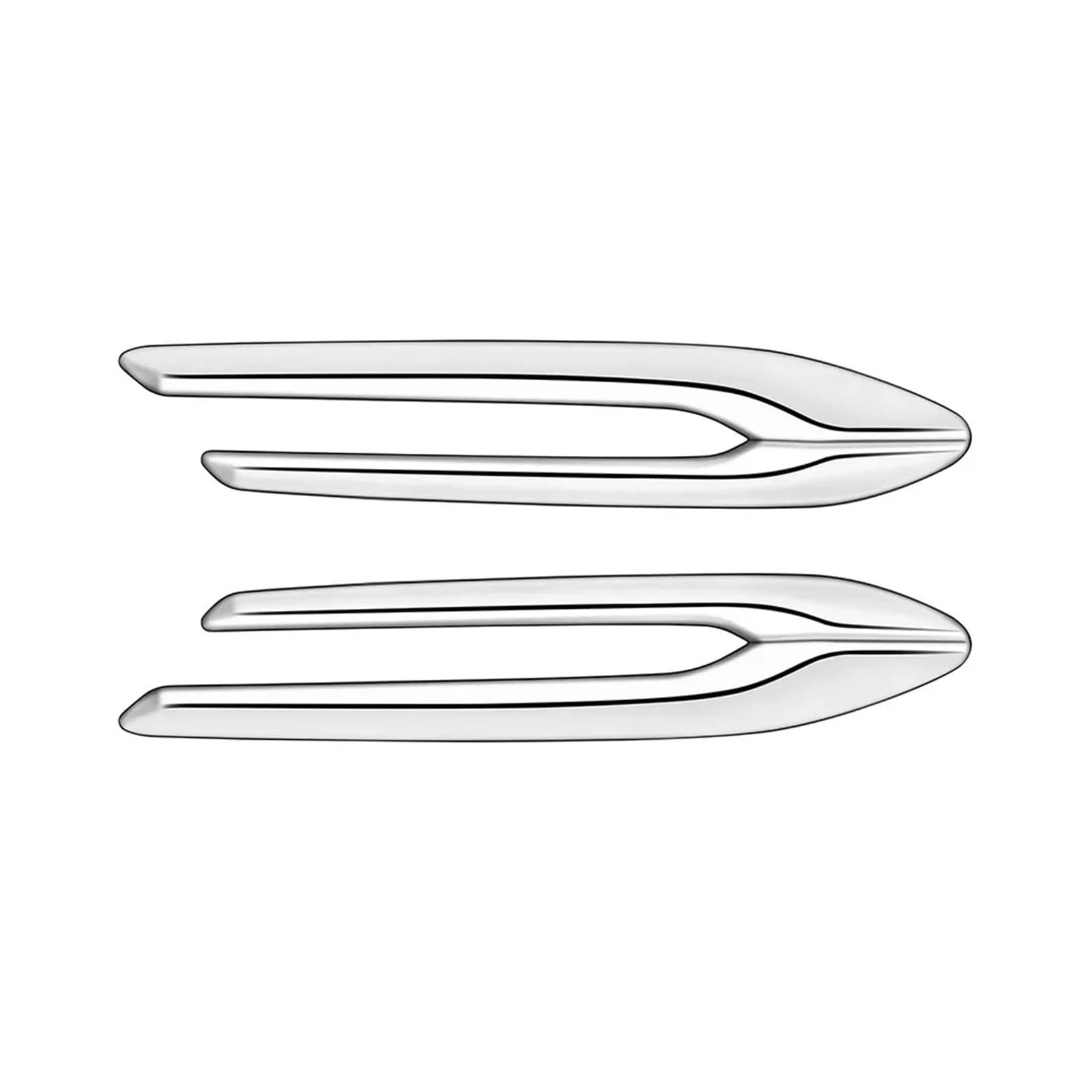 Car Side Wing Trim Car Shark Gill Fender Side Air Flow Outlet Vent Trim Decal Fit for Mazda CX60 Fit for Cx-80 CX80 2022-2025(Chrome A)