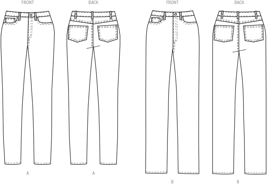 Butterick Misses' Jeans Sewing Pattern Kit by Palmer/Pletsch, Design Code B6911, Sizes 12-14-16-18-20 image 3
