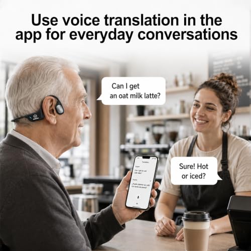 Image of Bone Conduction Hearing Amplifier for Seniors, Bluetooth with APP Control