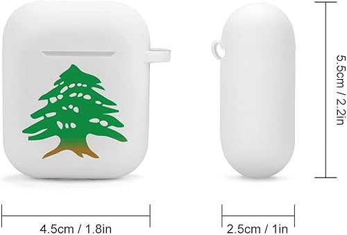 Miniatura 2 de Funda protectora de silicona con la bandera libanesa para AirPods 2 y 1 con llavero