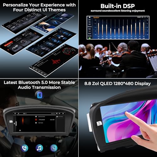 Autoradio Android 14 BMW E60 E90 écran tactile IPS Qualcomm 8.8 pouces - 7