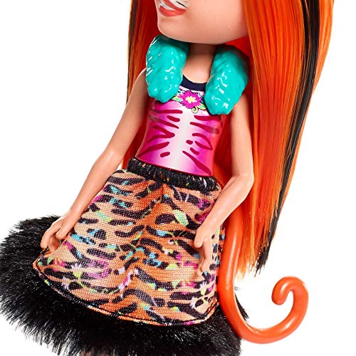 Enchantimals FRH39 - Enchantimals Tigermädchen Tanzie Tiger Puppe (15 cm) und Tierfreund Tuft – Bild 7