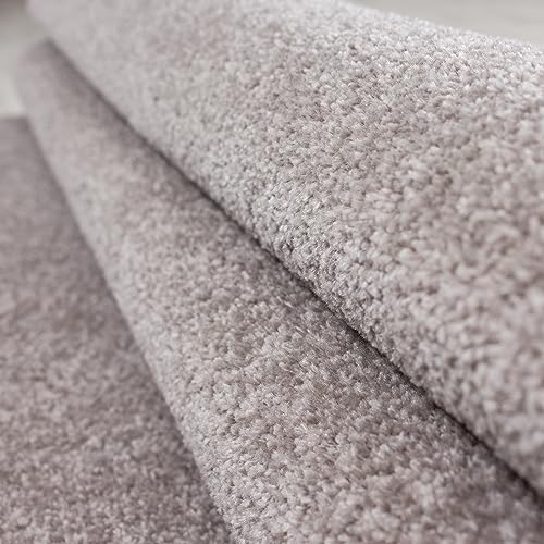 Tapis de salon beige structure boucles résistant lavable - 7