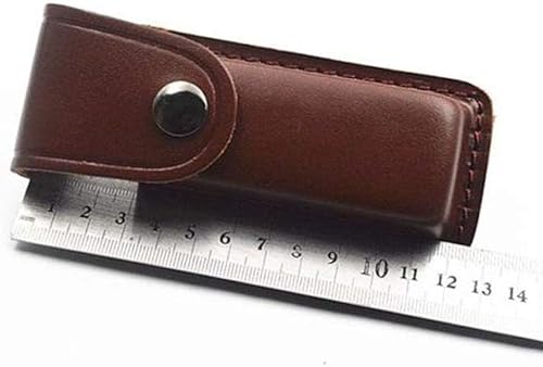 Miniatura 2 de Cierre a presión de caza de bolsillo al aire libre Camping cuchillo funda de cuero artificial multi herramienta caso cinturón lazo senderismo bolsa