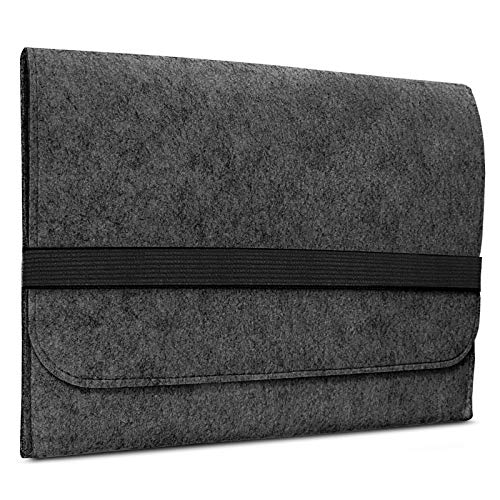 ROYALZ Coque en Feutre pour Microsoft Surface Laptop 2 Housse (13,5' Pouces) Tablet Sleeve Cover Sac de Protection, Couleur:Gris Foncé