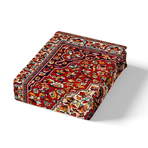 Erosebridal Persian Bedding Sets Queen Oriental Comforter Cover, Vintage Floral Bed Sets Retro Tribal Pattern Duvet Cover, Traditional Boho Quilt Cover Aesthetic Mandala Decoratives 3Pcs #TOP4