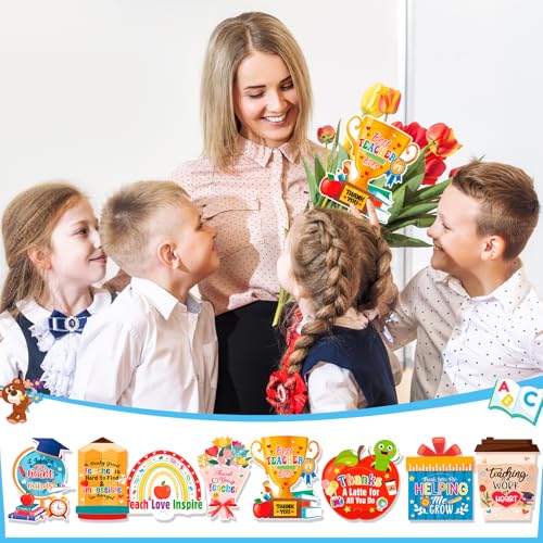 HOWAF 24 peças de porta-cartões de presente de agradecimento de professores, mangas de cartões de ag