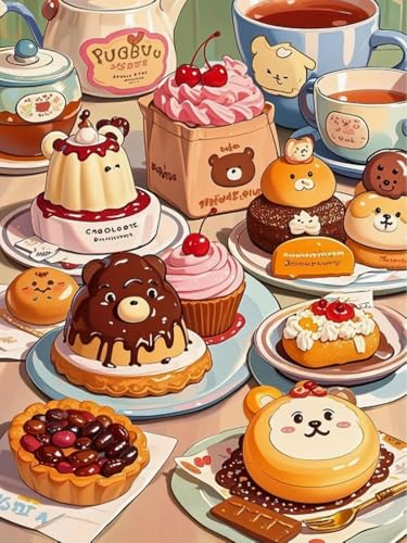 Diamond painting gâteau kit DIY anti-stress pour créer une décoration murale colorée