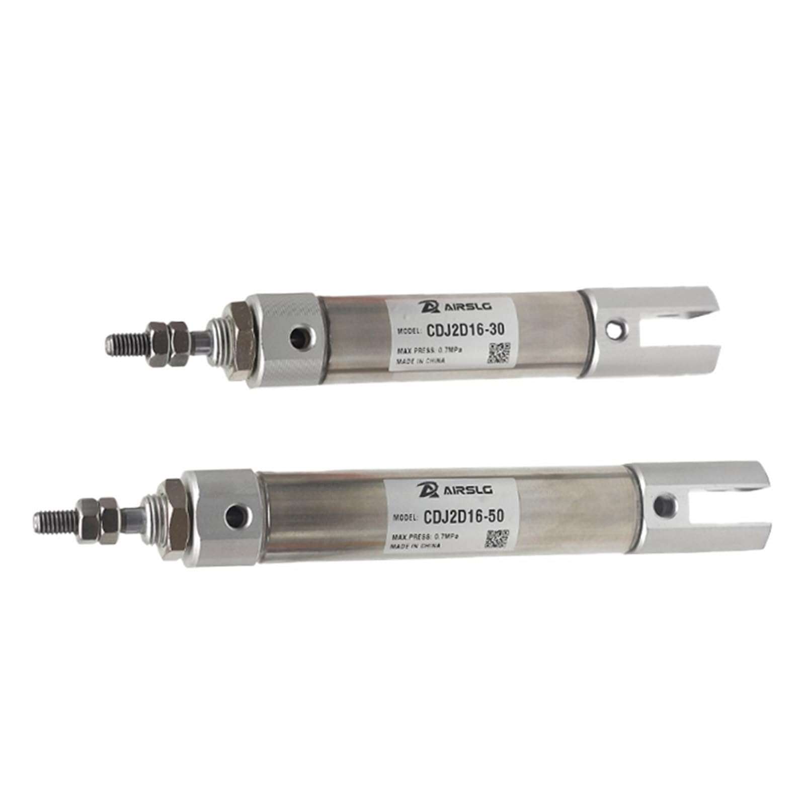 Mini cilindro neumático de varilla única CJ2D con doble horquilla y orificio 10mm