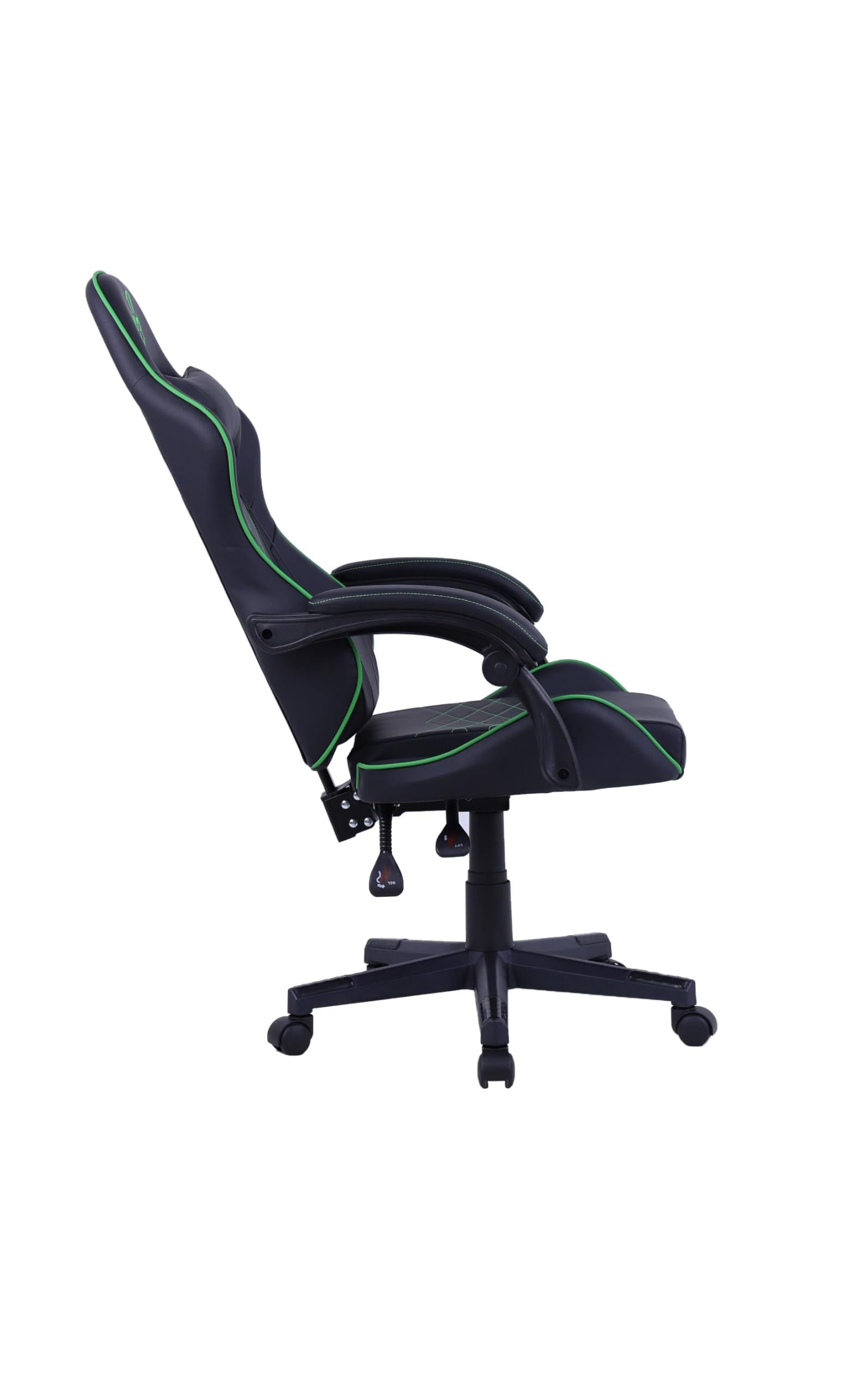 Skull Factory Sedia Gaming Ergonomica, Regolabile, Base Nylon, Pistone a Gas Classe 3, Cuscino Cervicale, Cuscino Lombare, Rivestimento in PVC, Ruote Silenziose