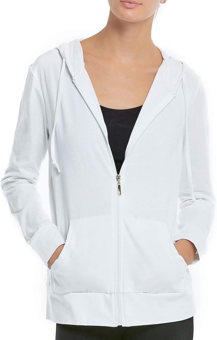 Women's Zip Up Cotton Light Hoodie Jacket - Image 3