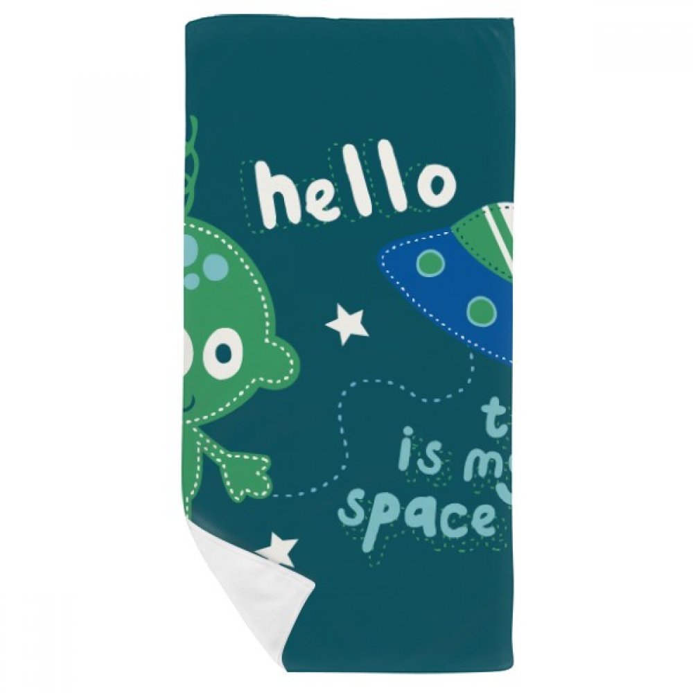 Serviette de bain Alien Bonjour 35x70cm douce et multicolore pour toilette quotidienne