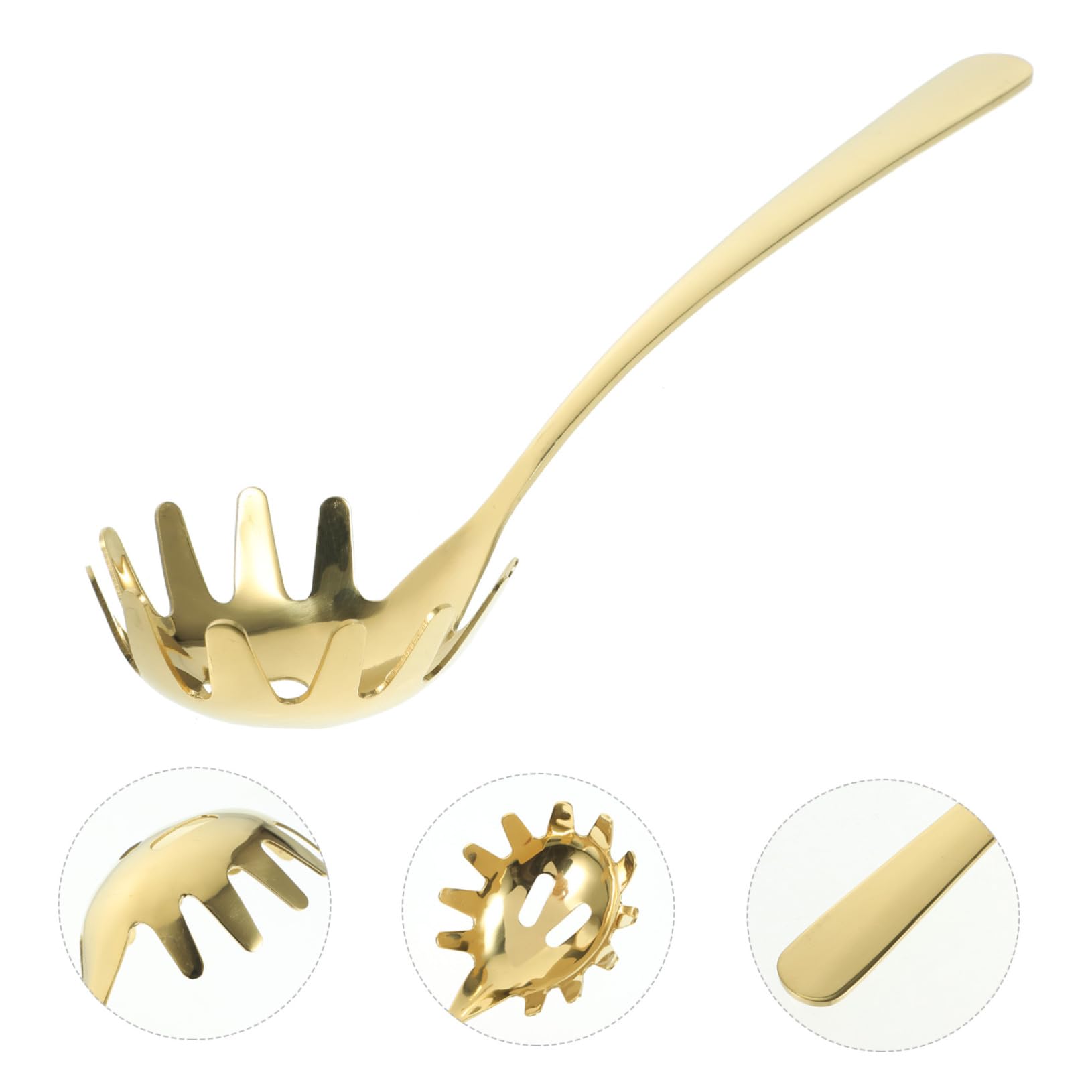 Nudellöffel aus 304 Edelstahl zum Servieren und Filtern von Suppe