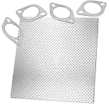 Dichtungspapier Auspuff Dicke 20X20CMX1,6mm Auspuffdichtung krümmerdichtung Papier Auspuff Dichtung Mehrlagige Metallplatte Hitzebeständig bis 350 Grad für Krümmer, Flansch & Auspuffsysteme