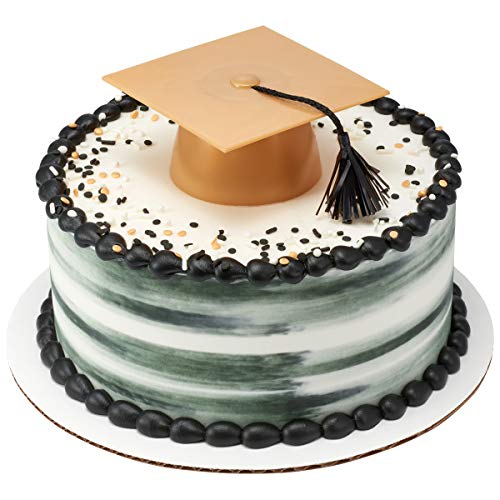 Ncs Smooth Gold Graduation Cap Cake Topper - 25411 #TOP1