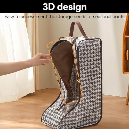 2 Stück Stiefeltasche, Schuhtasche Stiefel Aufbewahrung Reitstiefeltasche Schuhbeutel Reise Tragbare Stiefeltasche Staubdicht Geeignet für Zuhause und Reisen die Oben über Tragegriffe verfügen