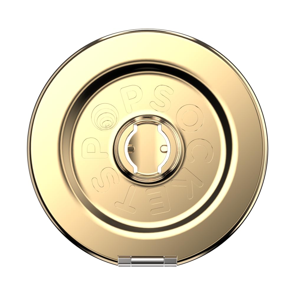 PopSockets Solo Base magnética Redonda, Compatible con PopSockets Tops, Kick-out, Color Dorado