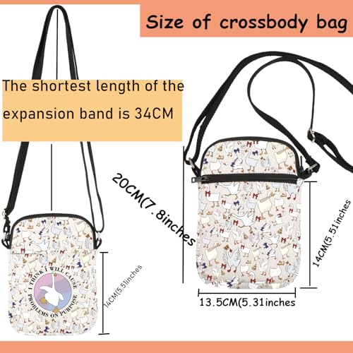 TSOTMO Goose Game Merch Crossbody Bag Honking Gift for Gamer Anarchist Baseball Bat Goose Lovers Gift2