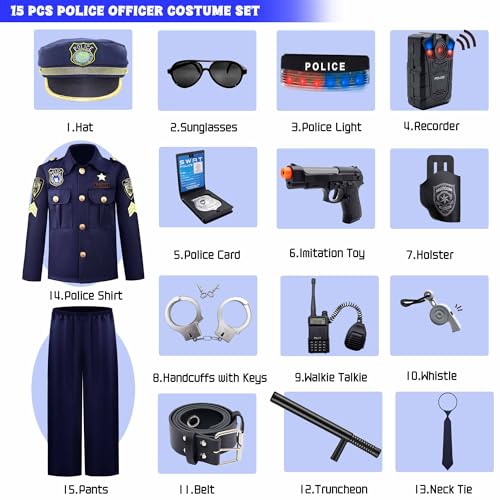 Watlie Police Officer Costume For Kids thumb #4
