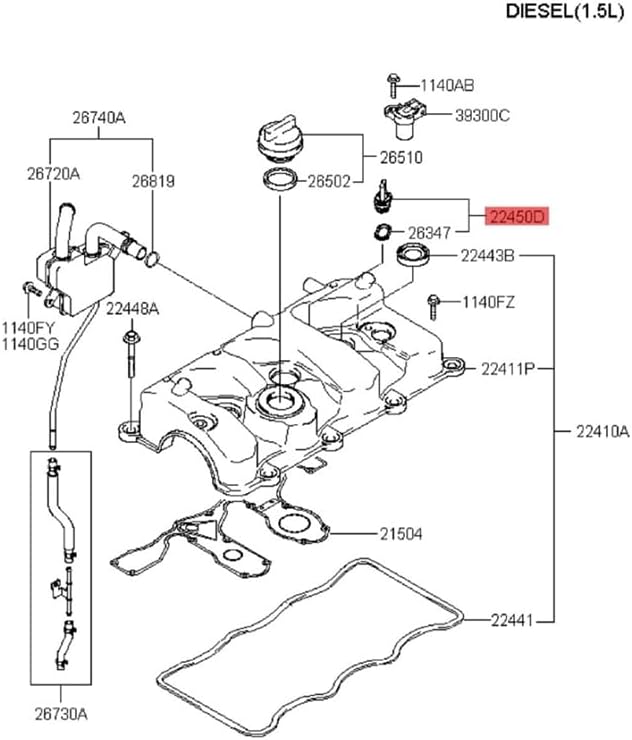 Miniatura 3 de 2245027003 Inyector Tapón De Enchufe Para Hyundai Santa Fe 2.0T Trajet Tucson 2000-2010 Inyector Instalar Plug Assy - (Color Cuatro)