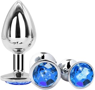 Stylish 3 Pieces Suction Cup Realistic Classic Dick Plug Double Headed Set (Blue) Use with Your Partner