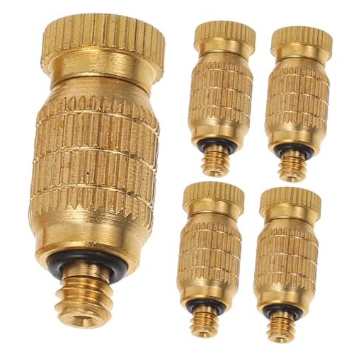 DOITOOL 5個 高圧銅製霧化ノズル 内螺旋式 高圧噴霧器用均一微細ミスト 散水 冷却 農業灌漑対応 簡単取付安定接続