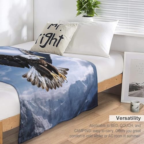 Couverture aigle 3D douce pour vos soirées cocooning au salon - 7