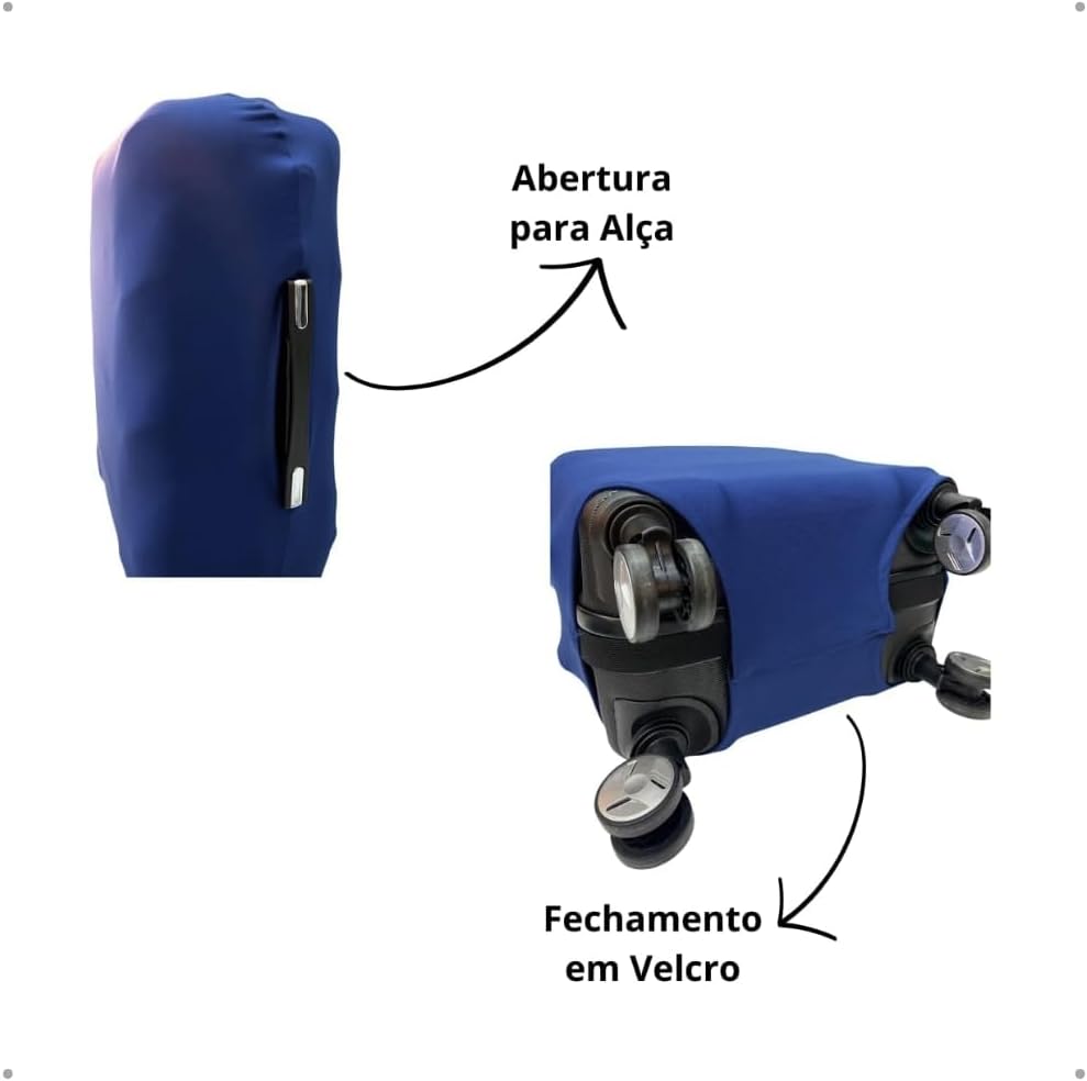 Capa Protetora Mala Bordo Premium Reforçada (Azul) Capa Protetora Mala Bordo Premium Reforçada (Azul)