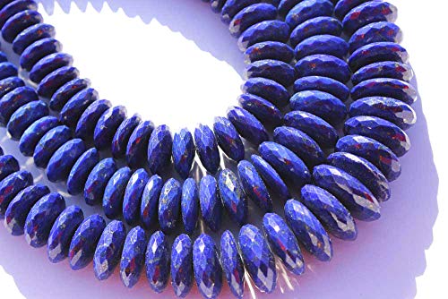 Perles Lapi Lazuli facettées en vrac de qualité AAA pour création bijoux DIY - 4