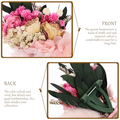 Corsage de Novio Solustre con Hortensia Secada y Accesorio Floral Elegante miniatura 2