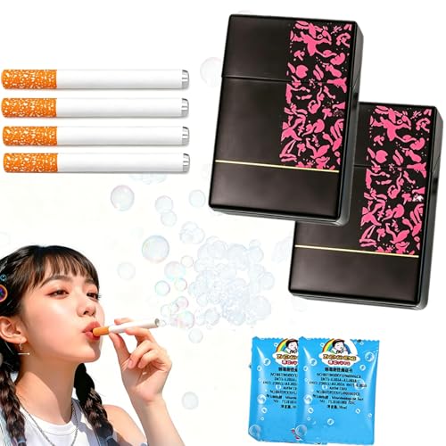 4 Stück Seifenblasen Zigaretten Spielzeug Bubble Puff Zigarettens Zigarettens Seifenblasen Toy Bubble Cigarette Seifenblasens Stressabbau Erwachsene Mini-Seifenblasenbläser Neuheit Geschenk