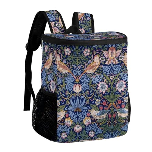 ランチバッグ 柄はいちご泥棒 ランチトート リュック クーラーボックス 大容量 お弁当バッグ 防水 断熱 保温 保冷 エコバッグ キャンプ ピクニック お花見 通勤 漏れ防止 プリント