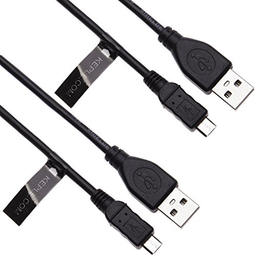 Keple (2x Pack) Kompatibel mit Sony Playstation 4 (PS4) XBOX ONE Steam Razer Wildcat Controller Joystick Laden und Spielen USB Kabel von Extra Lange Haltbare Blei (3m / 10ft)