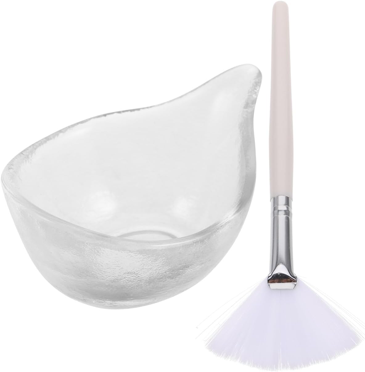 Fruit Acid Brush Mixing Bowl for Facial Mask Application with Handle and Soft for Skincare Salon and Home Use