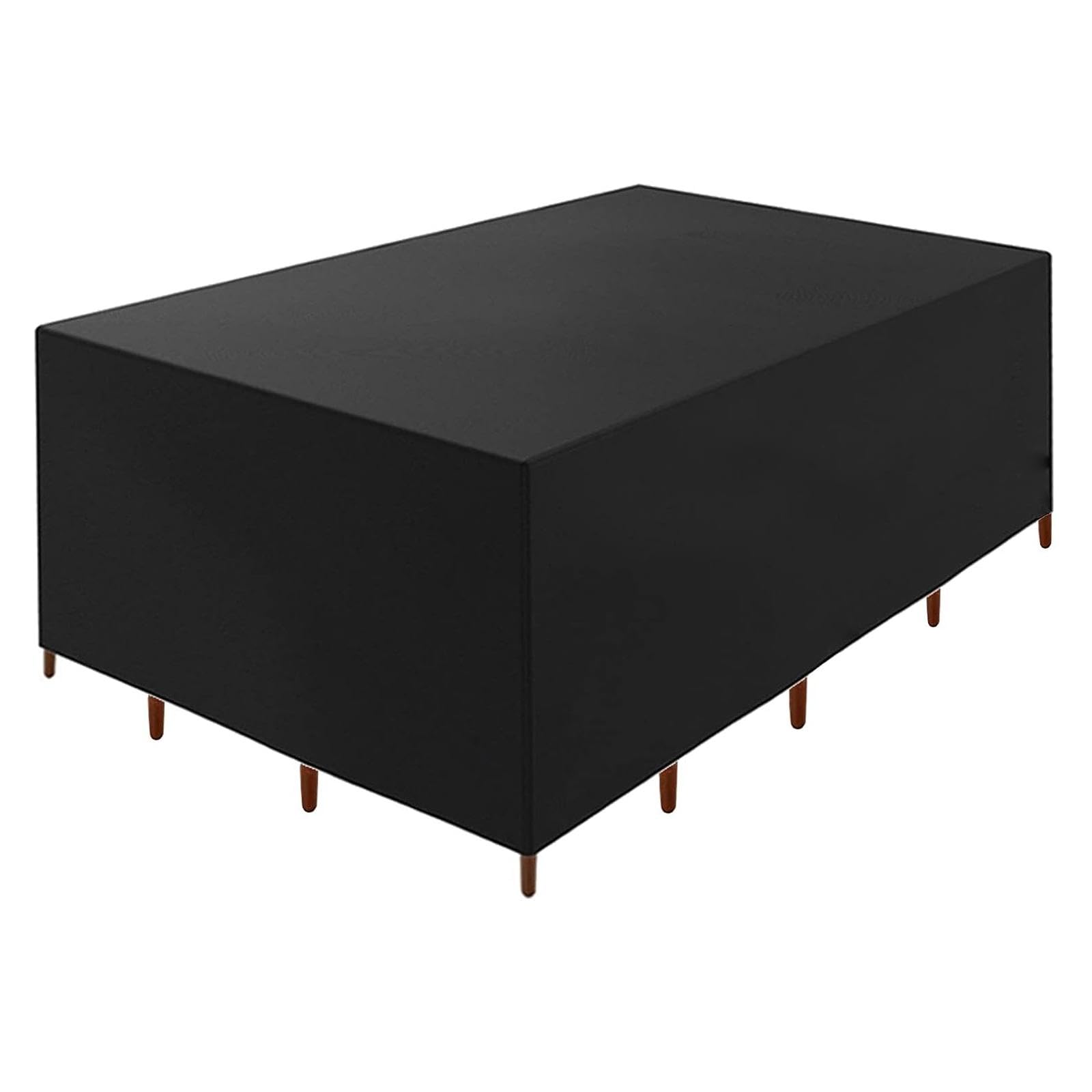 Garden Table Covers Waterproof Outdoor Furniture Covers, 140x100x75cm Rectangular Black Furniture Set Cover 600D Oxford Fabric Garden Table Cover, Windproof, Anti-UV Outdoor Rattan Sofa Cover