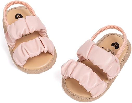 Infant Baby Girls Sandals Summer Open Toe Wedding Princess Dress Shoe Soft Sole Baby Shoes for Newborn Girl