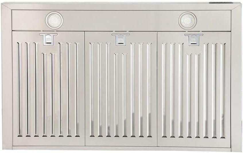 Pemberly Row 36" Stainless Steel Wall Mounted Range Hood, Silver Finish, 900 CFM, LCD Touch Display, Dishwasher-Safe Baffle Filters, LED Lights, Quiet Operation Gourmet Kitchen Cooking Ventilation