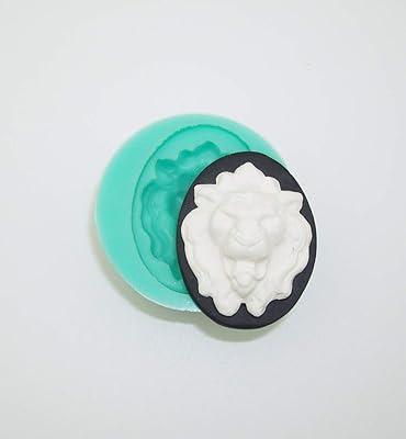 Findings Stop Brand Silicone Mold Lion Cameo Flexible for Crafts, Jewelry, Resin, Scrapbooking, Polymer Clay