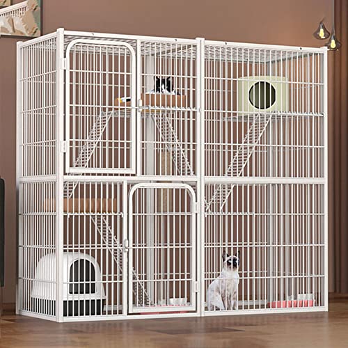 Cage pour lapin avec portes et rampes pour stimuler l'exercice du chinchilla