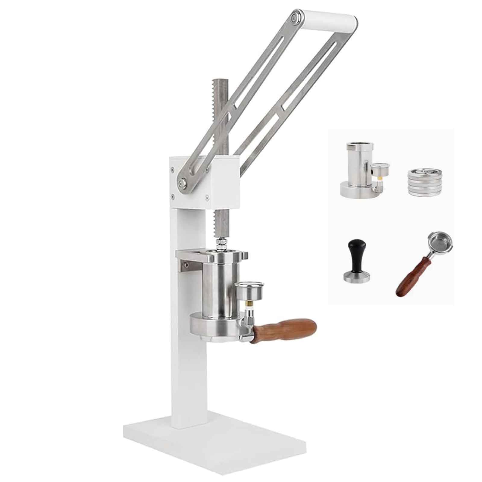 Espresso Maker, Manual Lever Espresso Press Machine with Labor-Saving Pressure Rod, Pressure Chamber, Piston, and Bottomless Handle