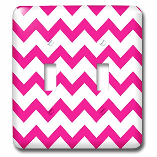 Interrupteur double bascule chevron rose, fini les plaques murales ternes