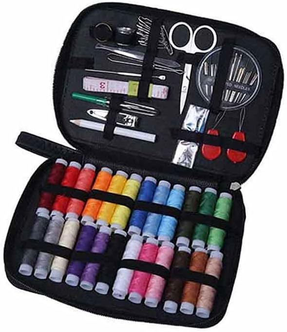 WERFOGH 15Pcs/Set Portable Travel Sewing Box Kit Tools Needles Thread Stitching Quilting Accessories Home Organizer(D)